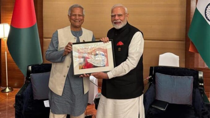 BIMSTEC Summit: PM Narendra Modi Meets Chief Adviser Muhammad Yunus on Sidelines of Summit Amid India-Bangladesh Tension, First Meeting Since Sheikh Hasina’s Govt Ouster (See Pics and Video)