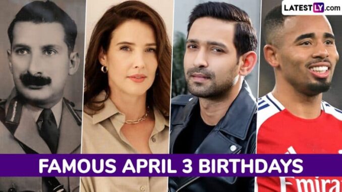 Famous Birthdays on April 3: Sam Manekshaw, Cobie Smulders, Vikrant Massey and Gabriel Jesus – Know About Celebrities and Influential Figures Born on April 3