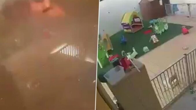 Israel-Iran Conflict: Iranian Ballistic Missile Hits Colel Chabad Daycare Center in Beersheba, Video Surfaces