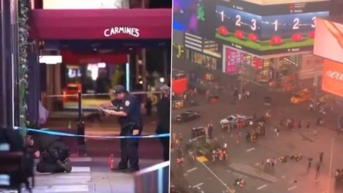US Shooting: 3 People Injured After 17-Year-Old Opens Fire in New York’s Times Square Following Dispute Between 2 Individuals; Accused Held (See Pics and Videos)