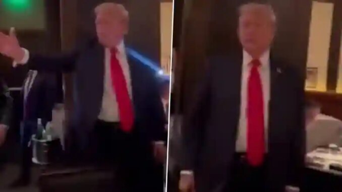 Donald Trump Faces Protest: US President Heckled at Washington Restaurant Donald Trump Faces Protest: US President Heckled at Washington Restaurant As Protesters Raise ‘Free DC! Free Palestine! Trump Is the Hitler of Our Time’ Slogans (Watch Video)