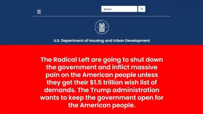US Government Website Blames ‘Radical Left’ As Shutdown Looms Amid Deadlock Over USD 1.5 Trillion Spending Demands